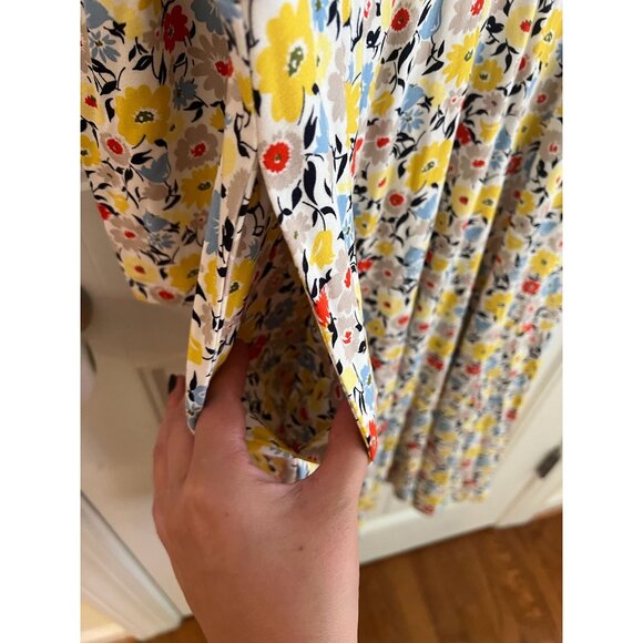 Boden Women's Floral Multicolor Long Sleeve Dress with pockets Size 4 - Picture 5 of 6